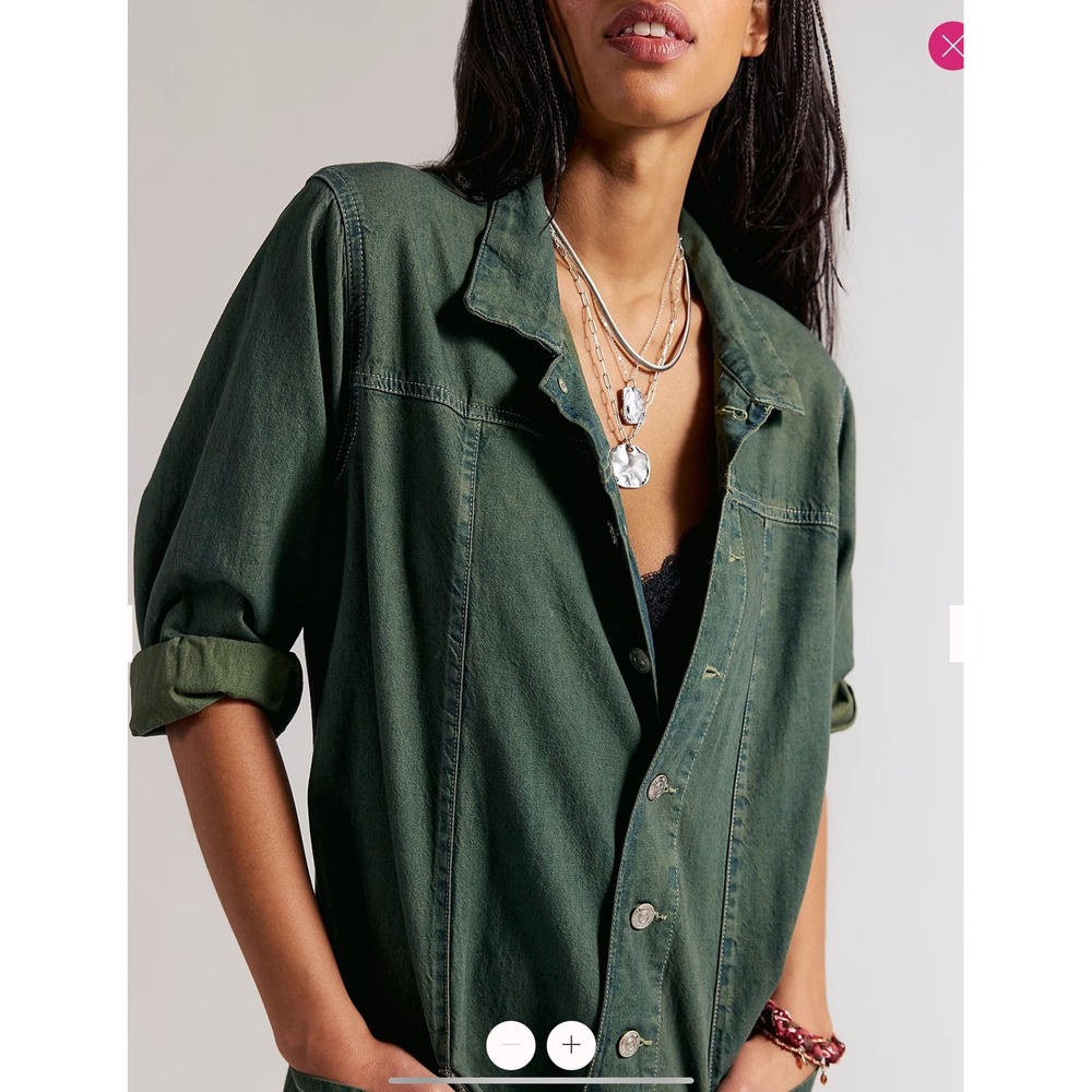 We The Free Margarita Jumpsuit Size S GREEN EVERGLADES - Picture 3 of 10